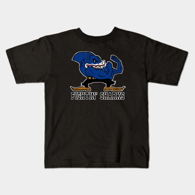 Fightin' Sharks Kids T-Shirt by Eman